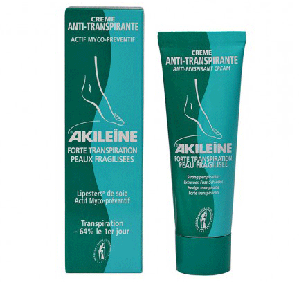 AKILEINE SOINS VERTS Crème antitranspirante actif myco-préventif Tube de 50ml