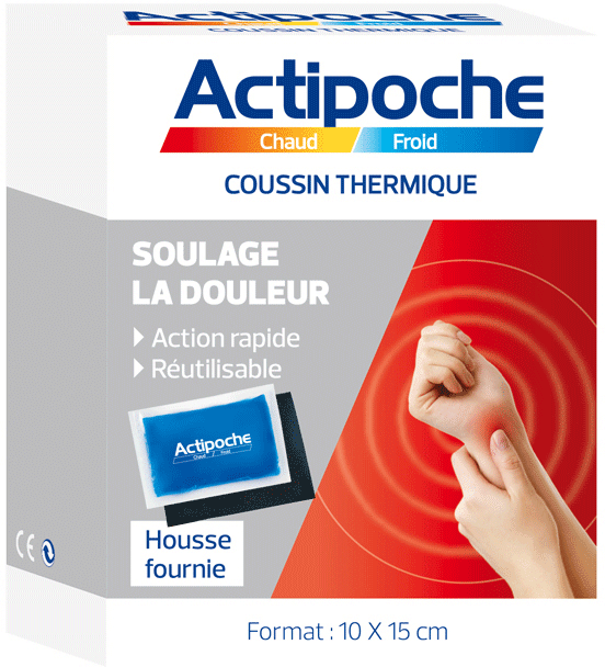 ACTIPOCHE Coussin thermique contre les douleurs 10x15cm B/1