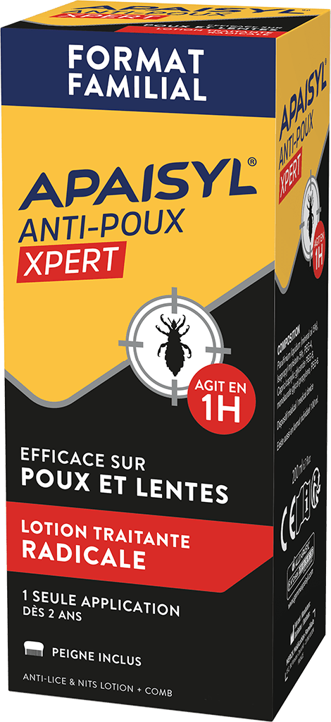 APAISYL XPERT Lot traitante poux lentes Flacon de 200ml