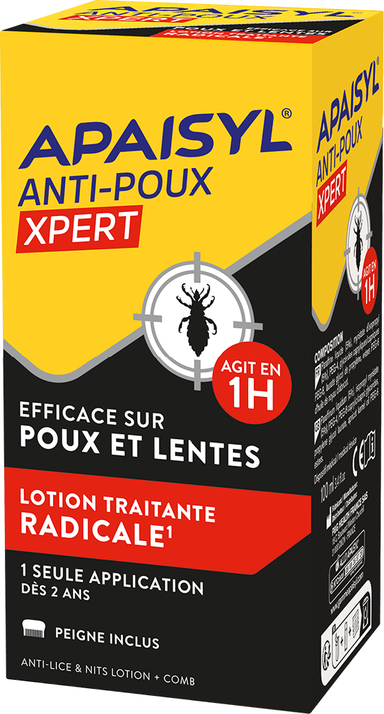 APAISYL XPERT Lot traitante poux lentes Flacon de 100ml