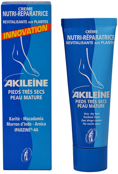 AKILEINE SOINS BLEUS Crème nutriréparatrice pieds secs Tube de 50ml