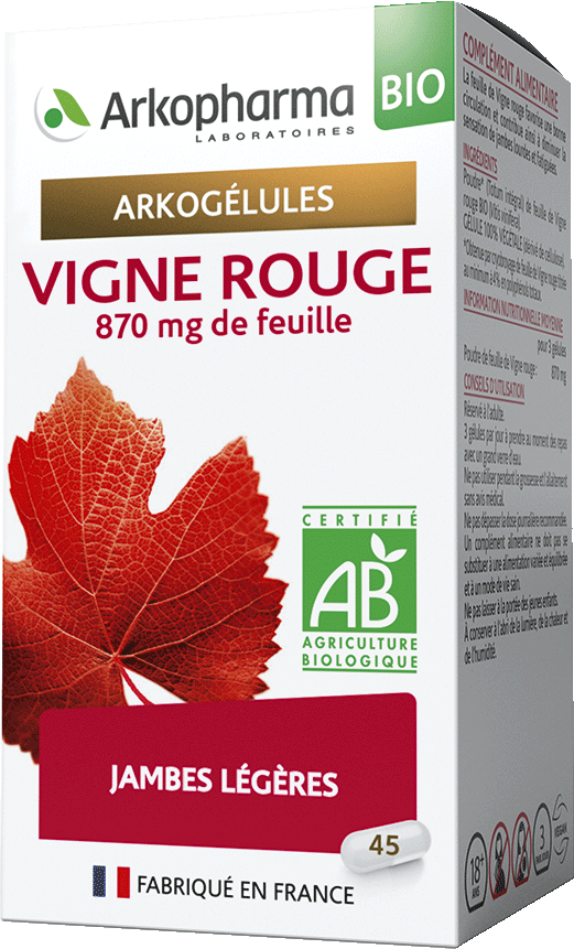 ARKOGELULES Vigne rouge Bio Gélules Flacon de 45