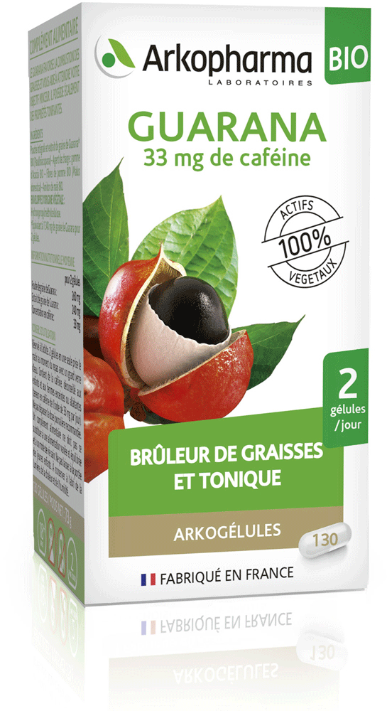 ARKOGELULES Guarana Bio Gélules Flacon de 130