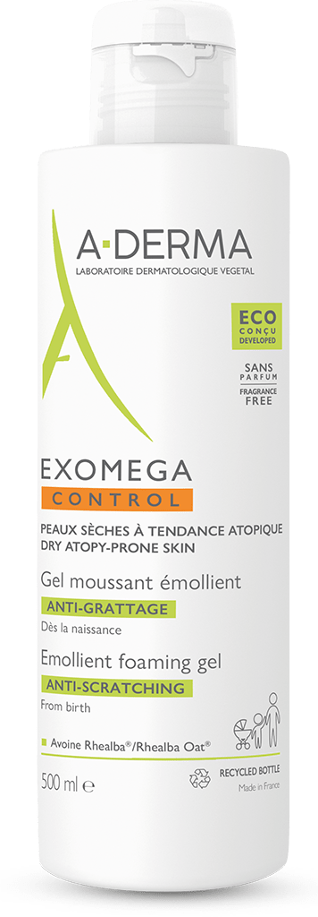 ADERMA EXOMEGA CONTROL Gel moussant émollient anti-grattage Flacon de 500ml