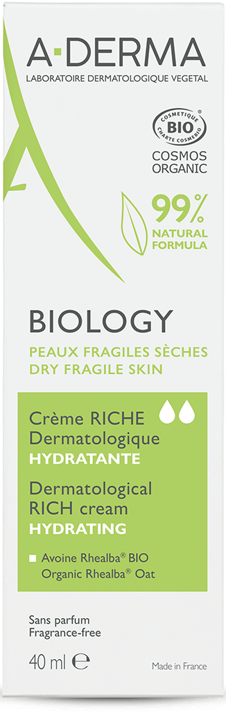 ADERMA BIOLOGY Crème riche dermatologique hydratante Tube de 40ml