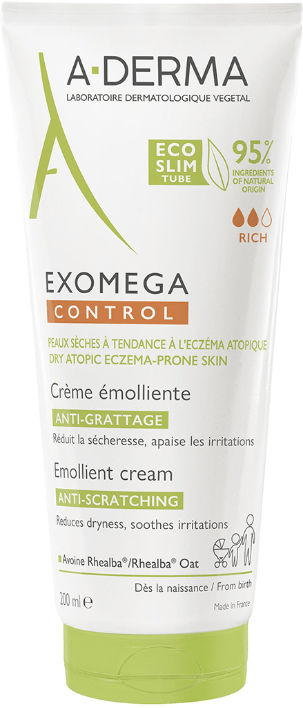 ADERMA EXOMEGA CONTROL Crème émolliente anti-grattage Tube de 200ml