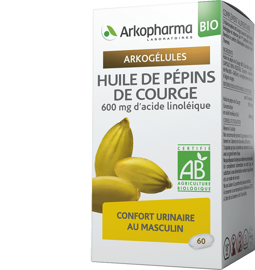 ARKOGELULES Huile de pépins de courge Bio Caps Flacon de 60