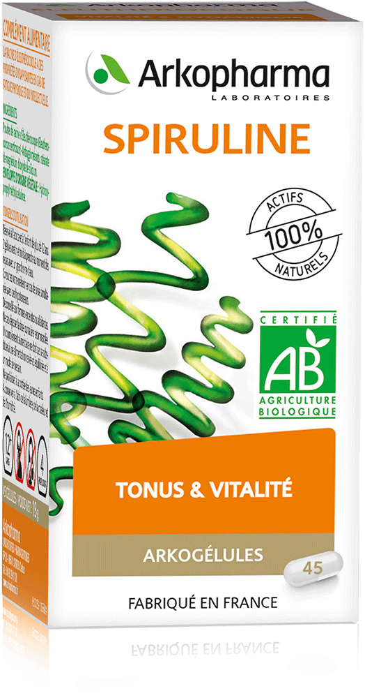 ARKOGELULES Spiruline Bio Gélules Flacon de 45