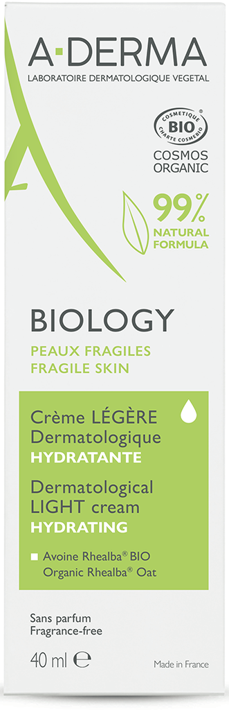 ADERMA BIOLOGY Crème légère dermatologique hydratante Tube de 40ml