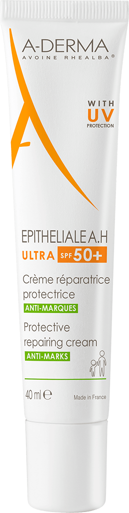 ADERMA EPITHELIALE AH ULTRA SPF50+ Crème réparatrice protectrice anti-marques Tube de 40ml