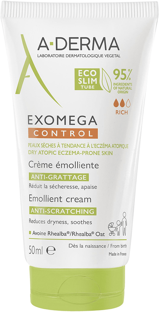 ADERMA EXOMEGA CONTROL Crème émolliente anti-grattage Tube de 50ml