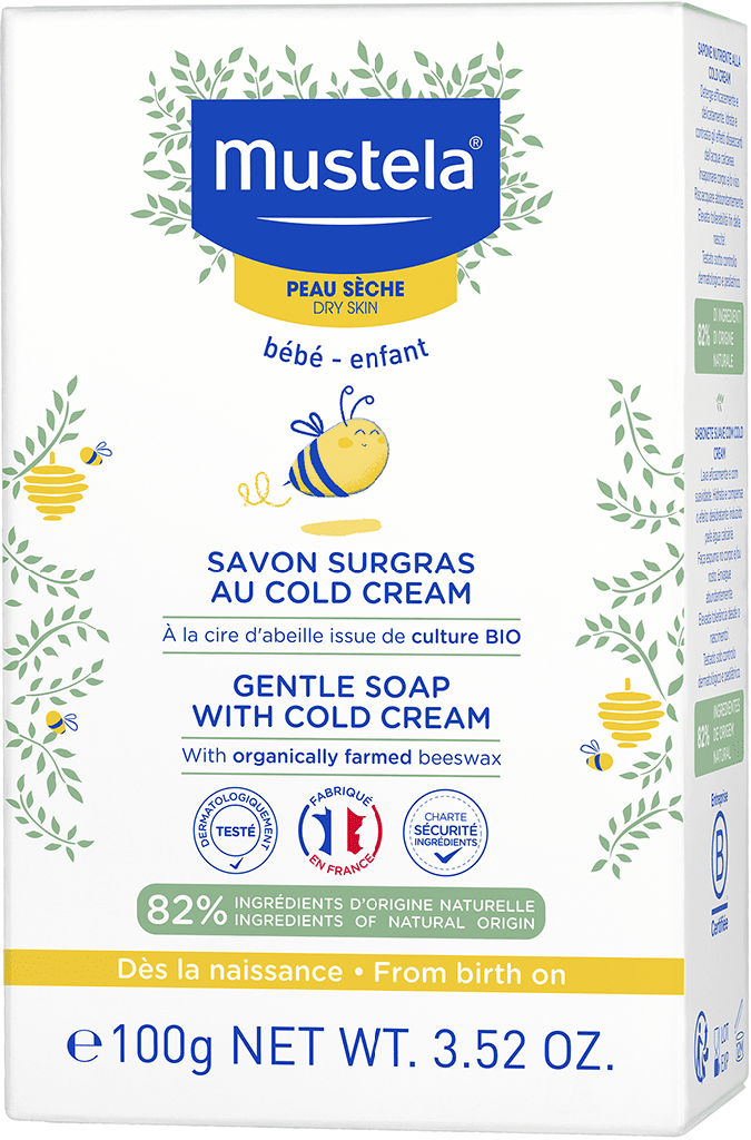 MUSTELA BEBE ENFANT Savon surgras cire d'abeille bio Etui/100g