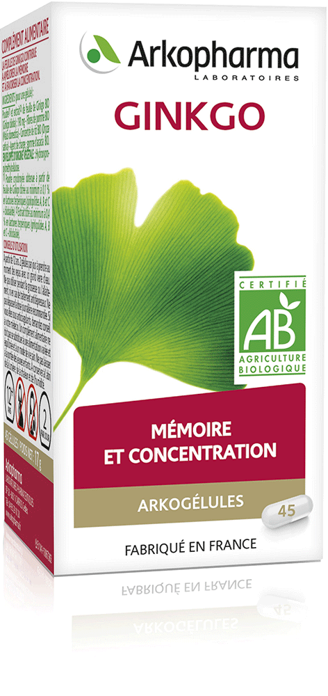 ARKOGELULES Ginkgo Bio Gélules Flacon de 45