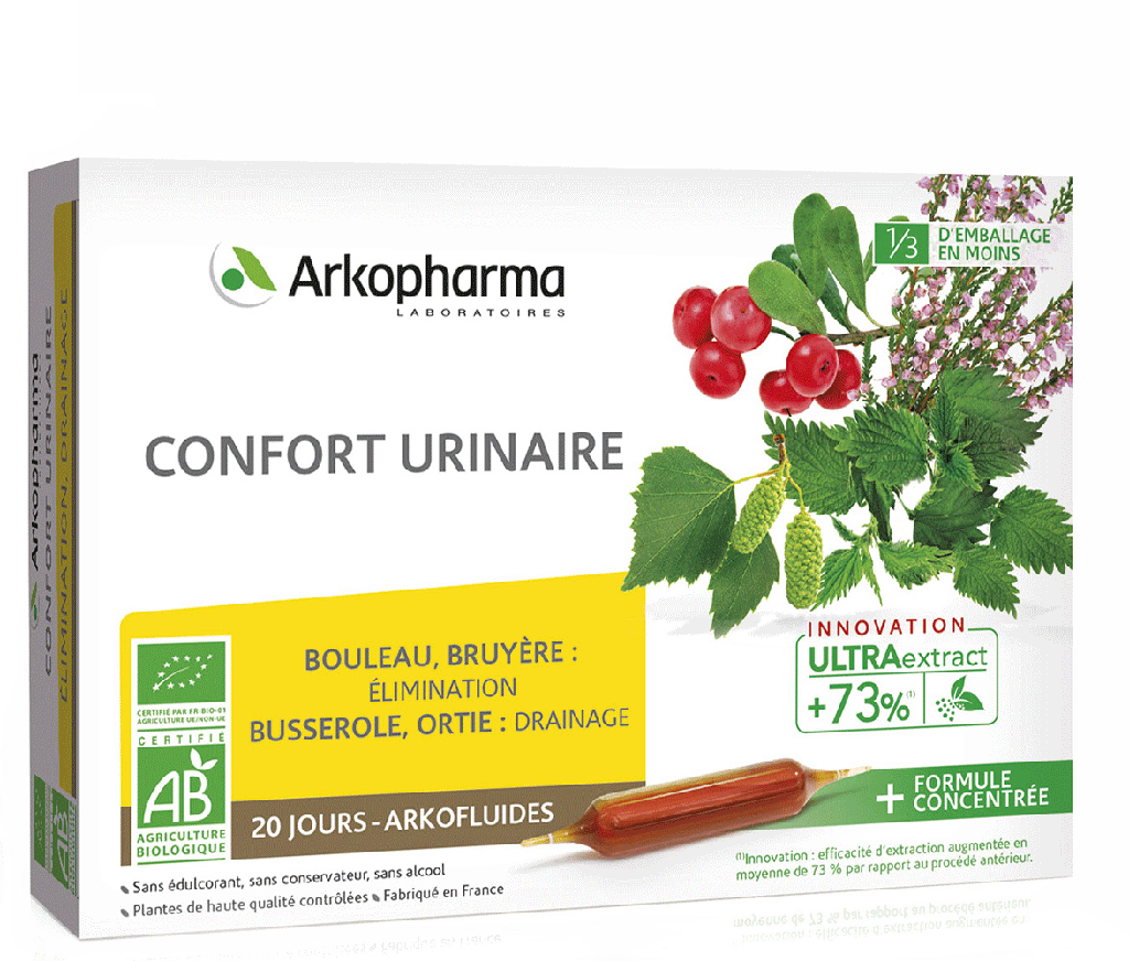 ARKOFLUIDE BIO ULTRAEXTRACT Solution buvable confort urinaire 20Amp/10ml