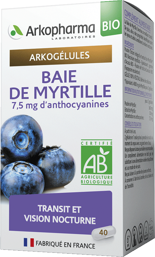 ARKOGELULES Myrtille baies Bio Gélules Flacon de 40