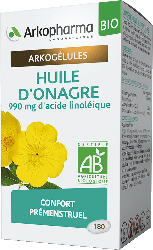 ARKOGELULES Huile d'onagre Bio Caps Flacon de 180