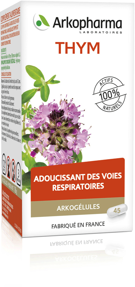 ARKOGELULES Thym Bio Gélules Flacon de 45