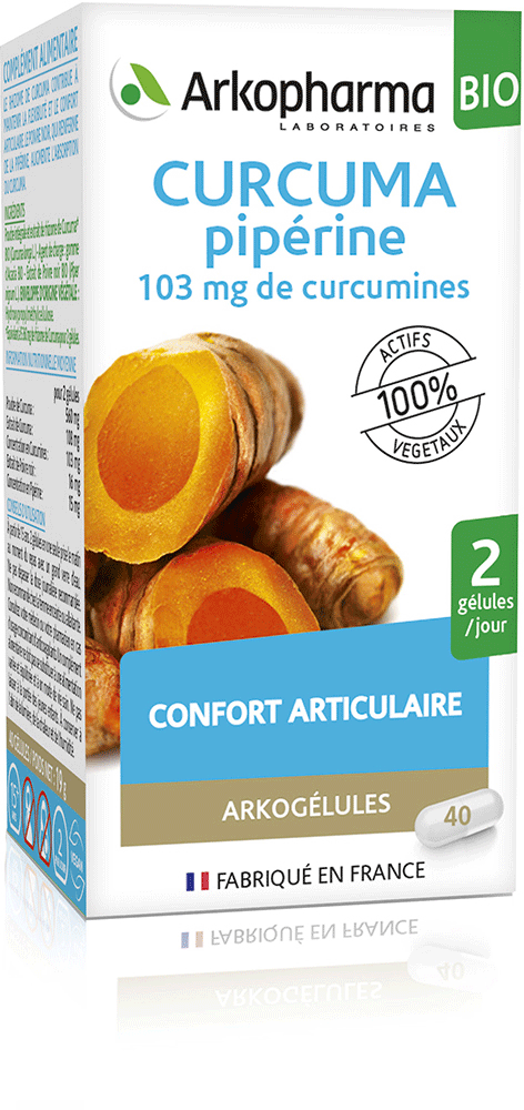 ARKOGELULES Curcuma + Pipérine Bio Gélules Flacon de 40