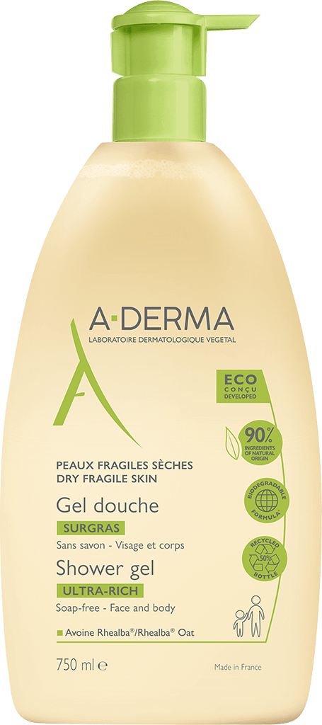 ADERMA Gel douche surgras Fl pompe de 750ml