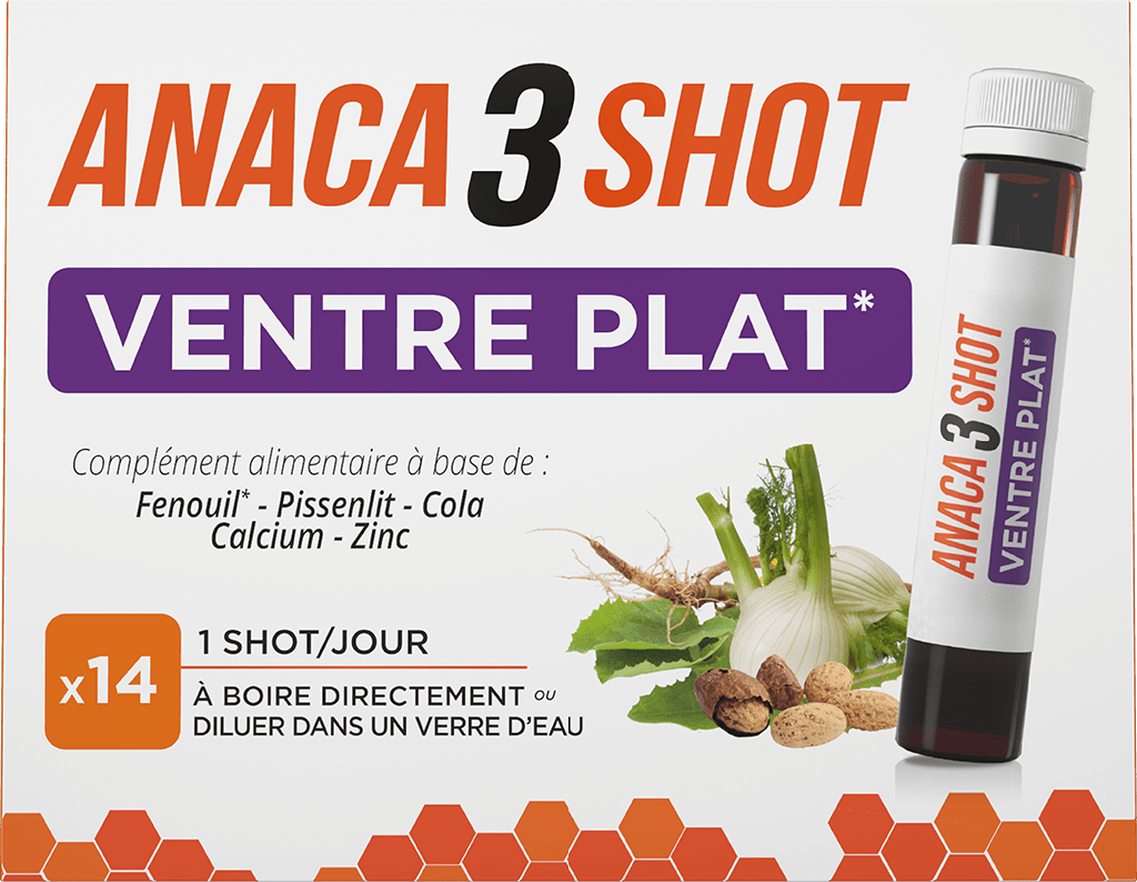 ANACA3 SHOT VENTRE PLAT Boisson 14Flacon de 25ml