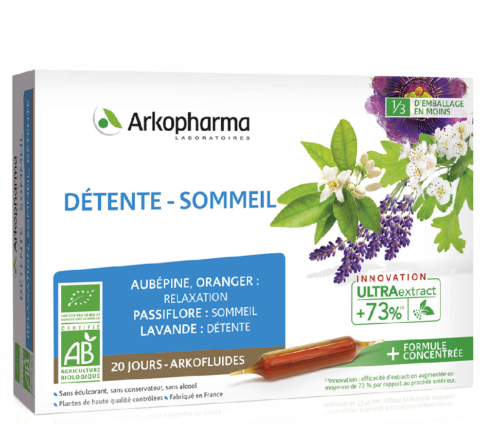 ARKOFLUIDE BIO ULTRAEXTRACT Solution buvable détente sérénité 20Amp/10ml