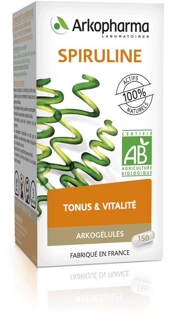 ARKOGELULES Spiruline Bio Gélules Flacon de 150