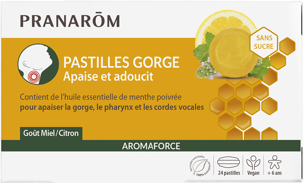 AROMAFORCE Pastilles gorge miel B/24