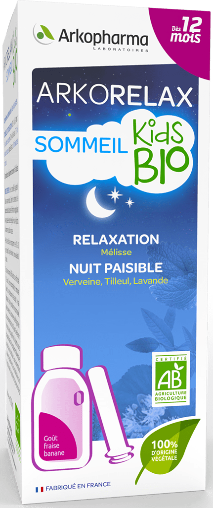 ARKORELAX SOMMEIL KIDS BIO Solution buvable fraise banane Flacon de 100ml