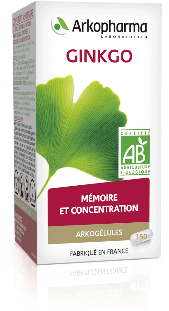 ARKOGELULES Ginkgo Bio Gélules Flacon de 150