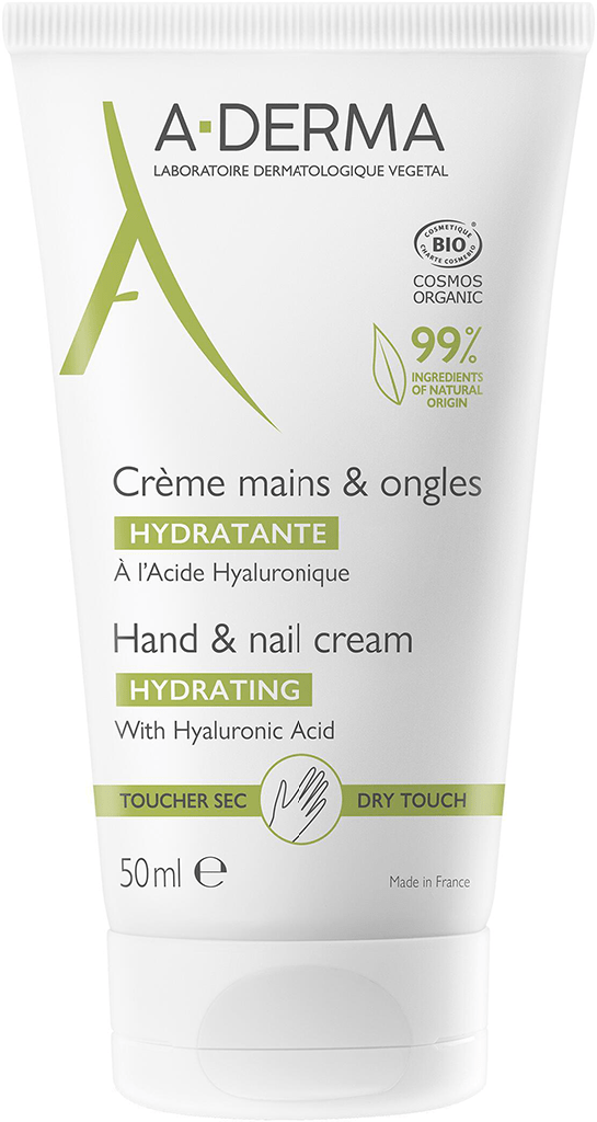 ADERMA Crème mains et ongles hydratante bio Tube de 50ml