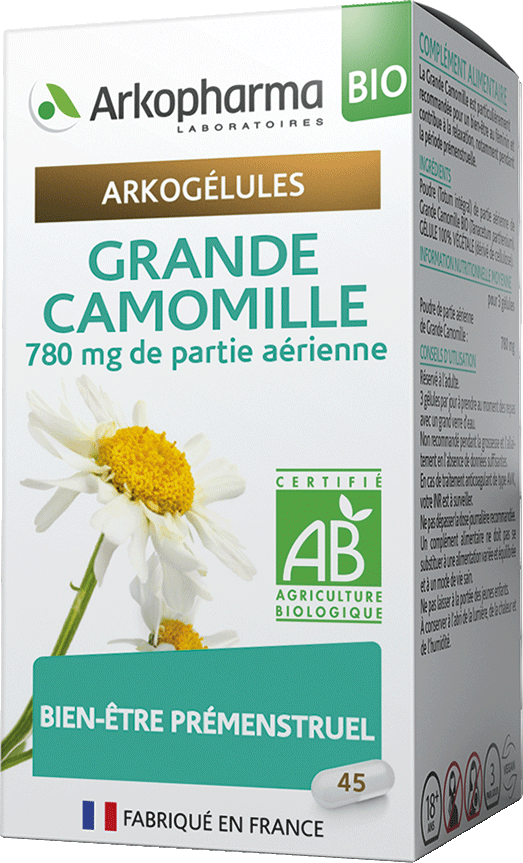 ARKOGELULES Grande camomille Bio Gélules Flacon de 45