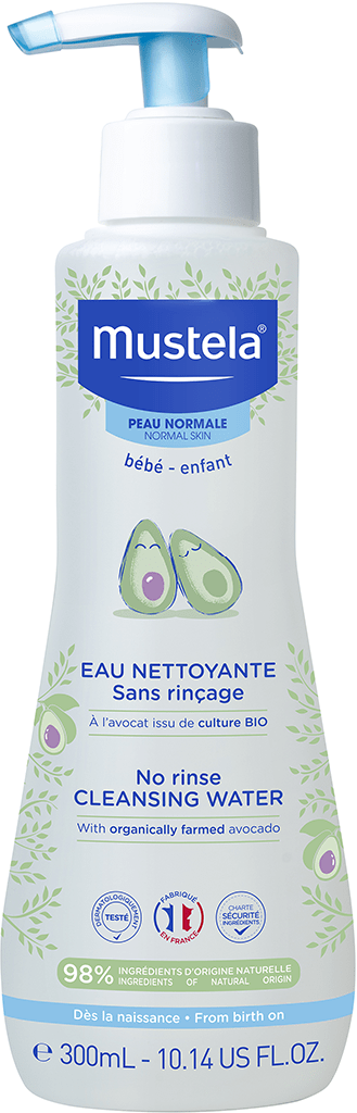 MUSTELA BEBE ENFANT Eau nettoyante sans rinçage avocat bio Flacon pompe de 300ml