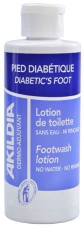 AKILDIA Lot de toilette pieds fragilisés Flacon de 200ml