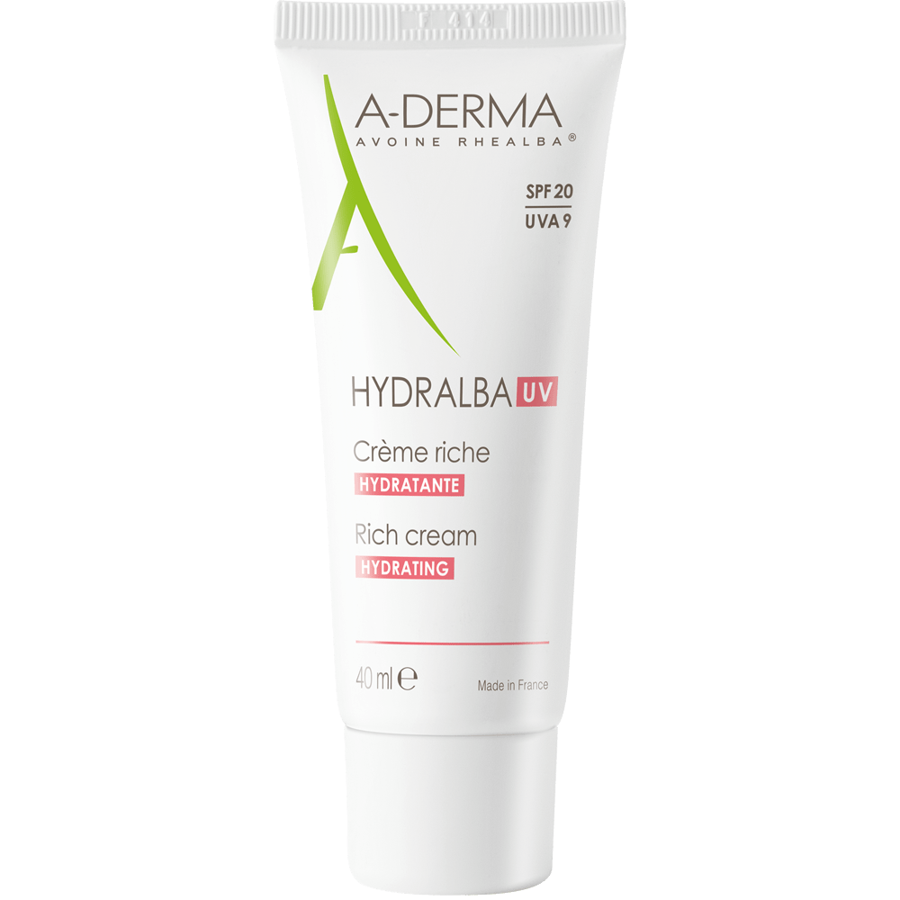 ADERMA HYDRALBA UV Crème hydratante riche Tube de 40ml