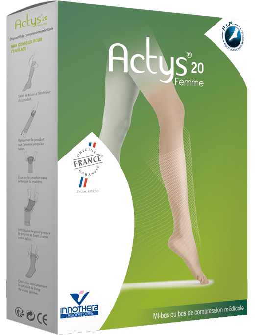 ACTYS 20 Mi-bas femme naturel T3C