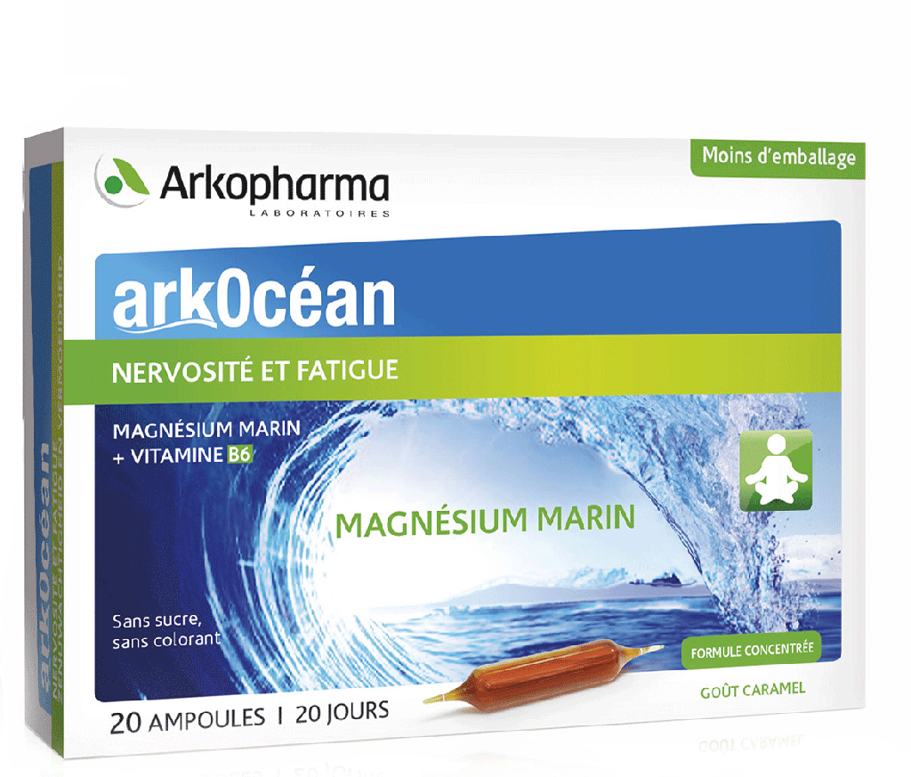 ARKOCEAN MAGNESIUM MARIN Solution buvable caramel 20Amp/10ml