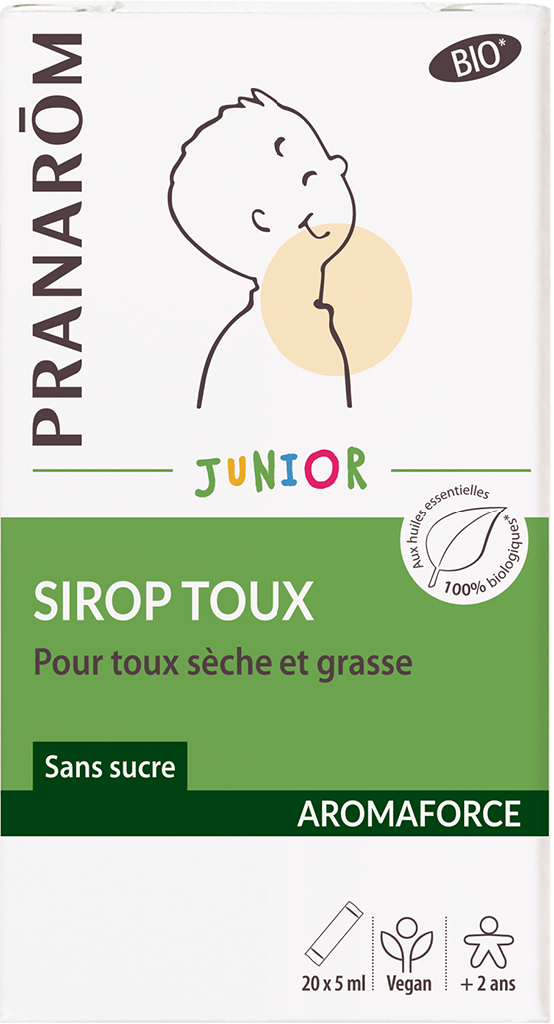 AROMAFORCE JUNIOR Sirop toux bio 20Unidoses/5ml