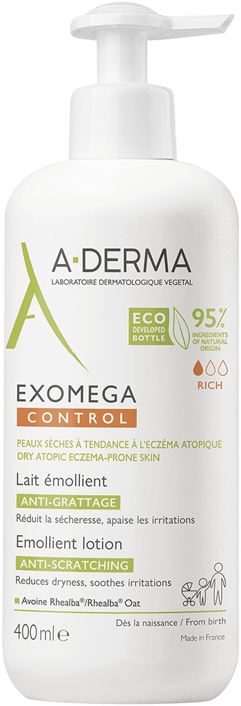 ADERMA EXOMEGA CONTROL Lait émollient anti-grattage Fl pompe de 400ml