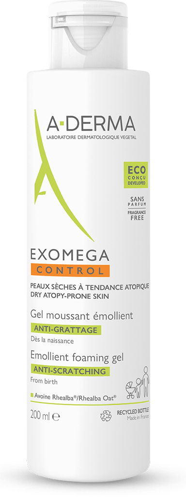 ADERMA EXOMEGA CONTROL Gel moussant émollient anti-grattage Flacon de 200ml