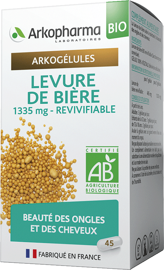 ARKOGELULES Levure de bière revivifiable Bio Gélules Flacon de 45