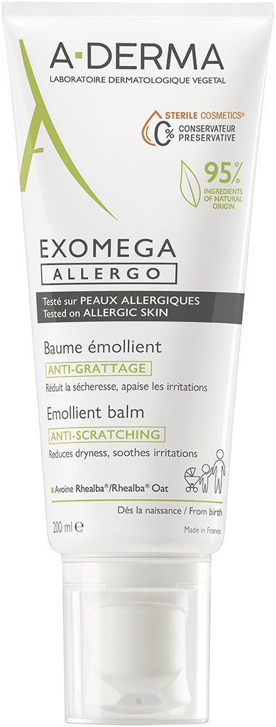 ADERMA EXOMEGA ALLERGO Baume émollient anti-grattage T pompe de 200ml