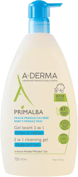 ADERMA PRIMALBA Gel lavant 2 en 1 Fl pompe de 750ml