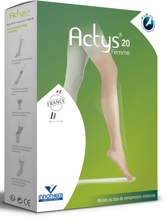 ACTYS 20 Bas autofix femme beige clair T4N