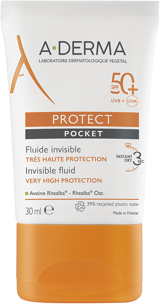 ADERMA PROTECT SPF50+ Fluide invisible pocket Tube de 30ml