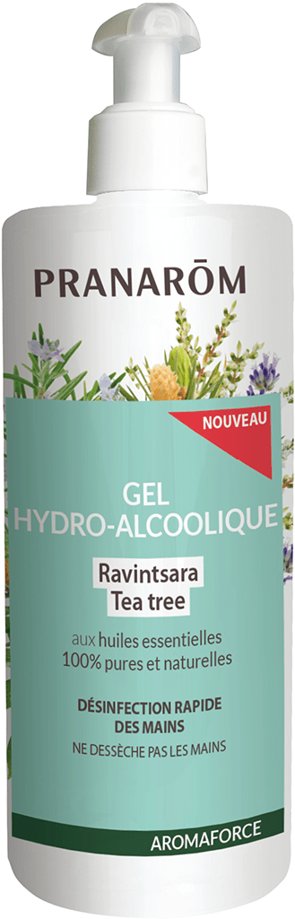 AROMAFORCE Gel hydroalcoolique ravintsara teetrea Fl pompe de 500ml