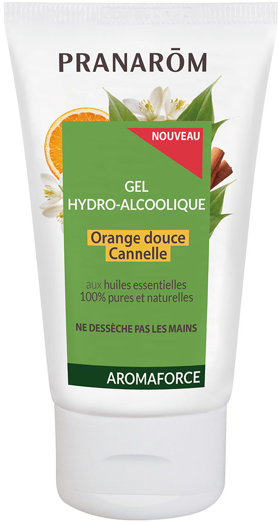 AROMAFORCE Gel hydroalcoolique orange douce cannelle Flacon de 50ml