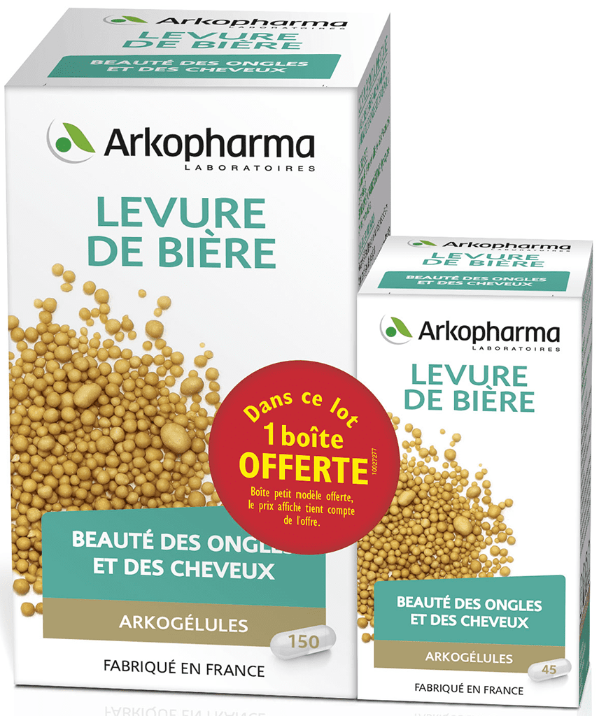 ARKOGELULES Levure de bière revivifiable Bio Gélules Flacon de 150+Flacon de 45