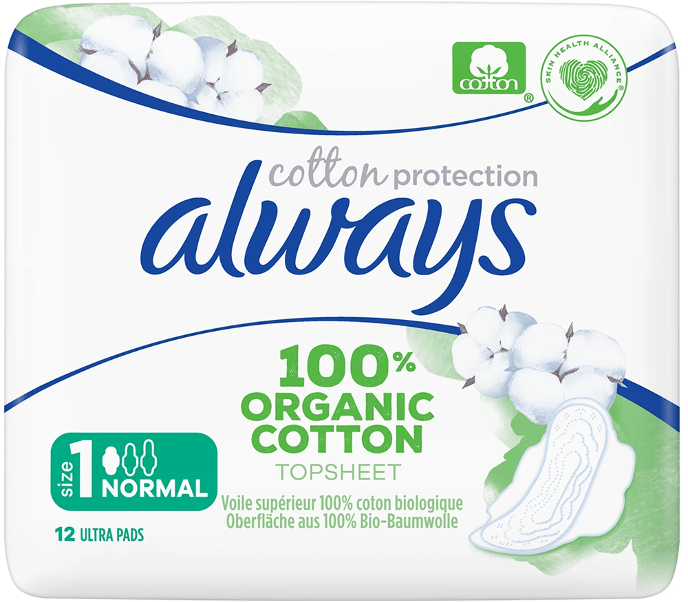 ALWAYS BIO COTTON PROTECTION Serviette périodique normal plus Paq/12