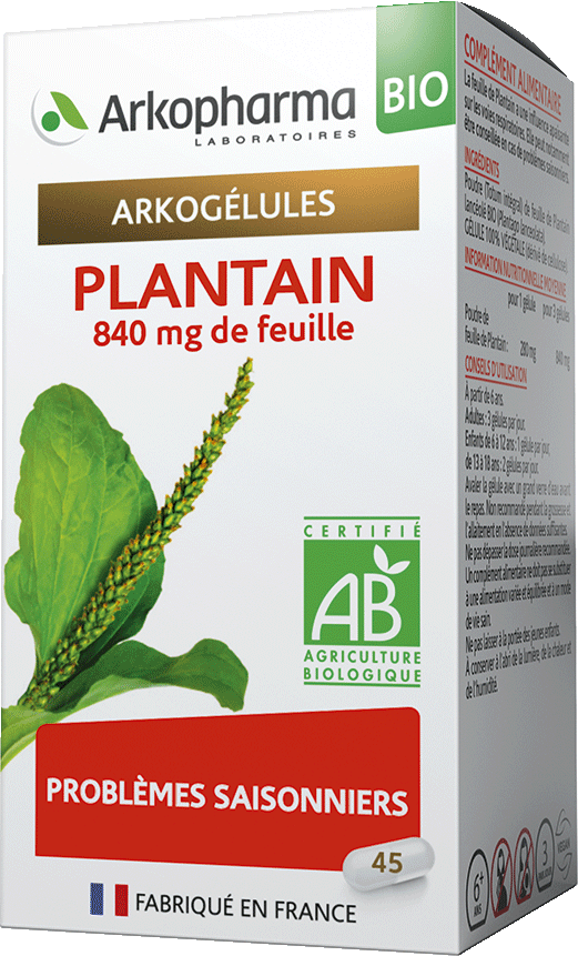 ARKOGELULES Plantain Bio Gélules Flacon de 45