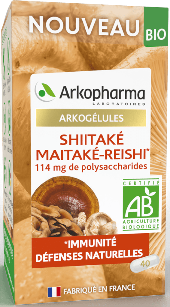 ARKOGELULES Shiitaké Maitaké Reishi Bio Gélules Flacon de 40